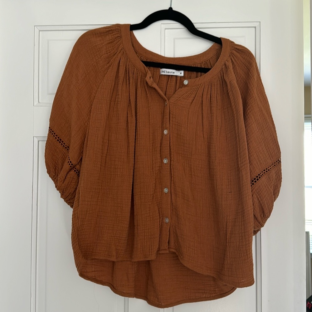 NWOT Cotton Gauze Boho Top from Evereve (Red Haute brand)